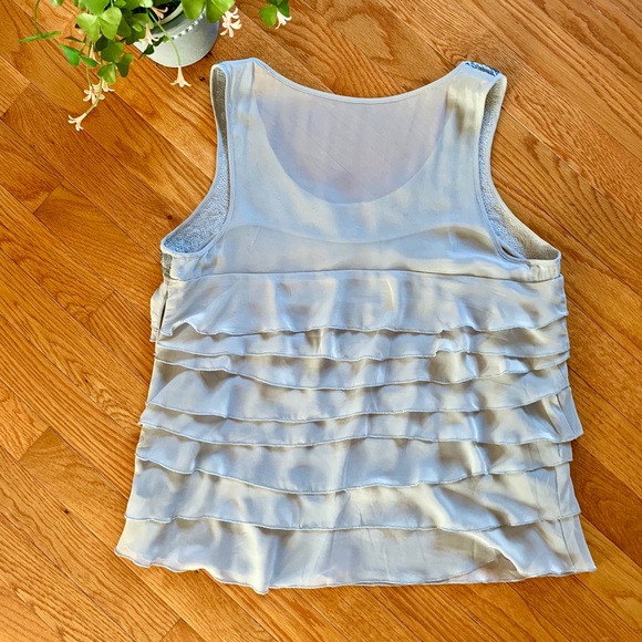 Express Gray Ruffled Tank - Picture 3 of 6